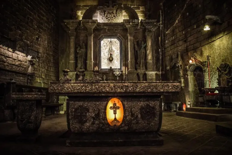 The underground chapel at the Wieliczka Salt Mine